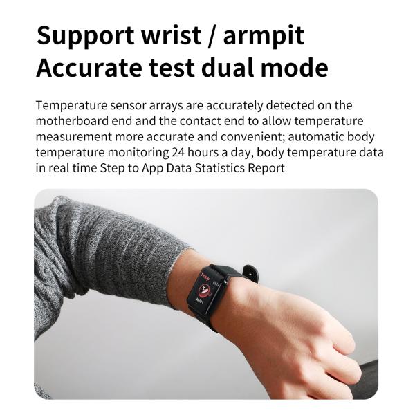 Magnetic Metal Watch Band F52 Accurate Temperature Measurement Smartwatch