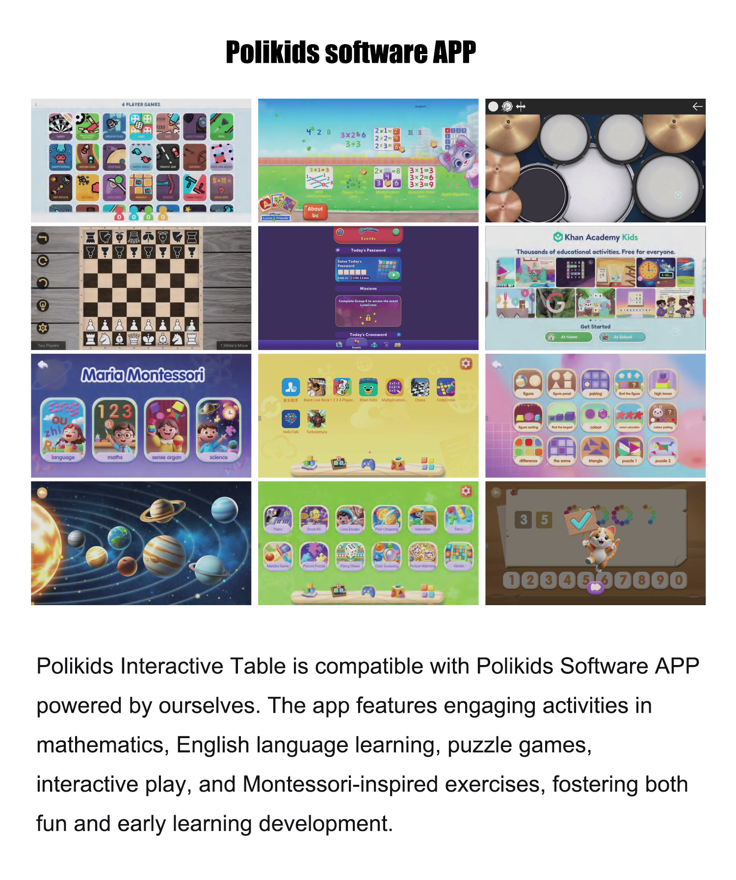 Android LCD Display 20points Touch Screen Table 32" Educational with Height Adjustable