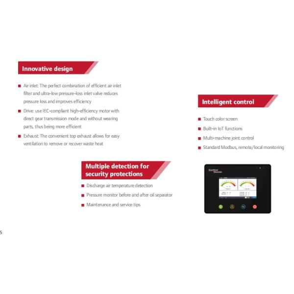 ISO8573 Class 0 Certified Oil-flooded Screw Air Compressor for Glass Manufacturing