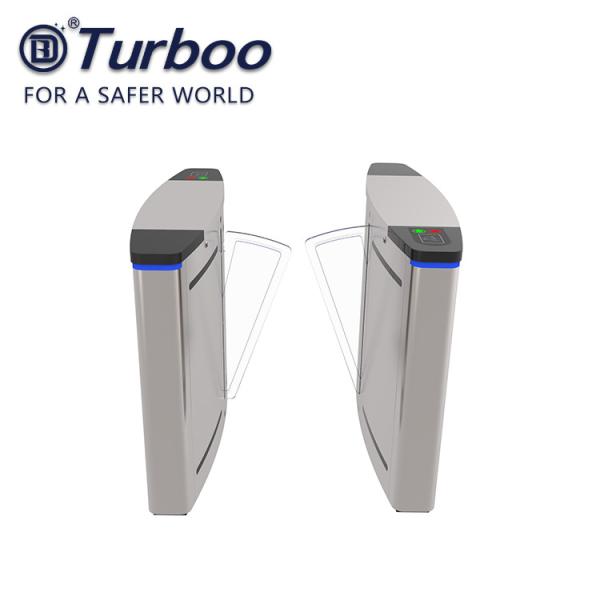 Building Entrance Access Control Turnstile Gate , Flap Barrier Turnstile Coin