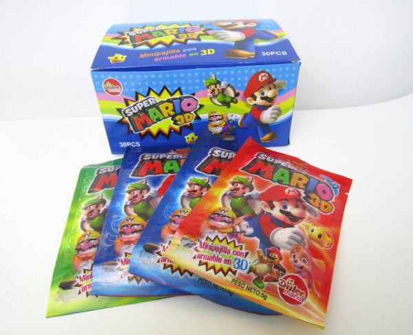 Quality Super Mario CC Stick Candy With Lovely 3D Super Mario Pictures Toy Candy for sale