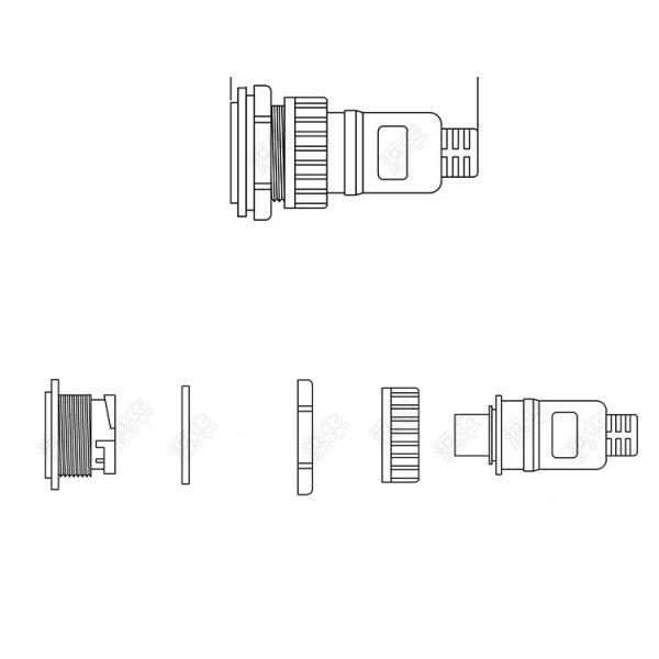USB Waterproof data signal connector