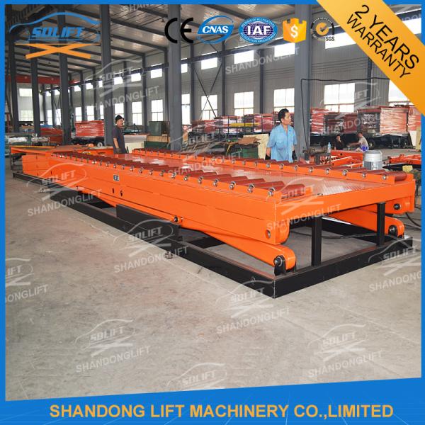 7T Heavy Duty Stationary Hydraulic Scissor Lift with Roller for Cargo Scissor Lift with TUV