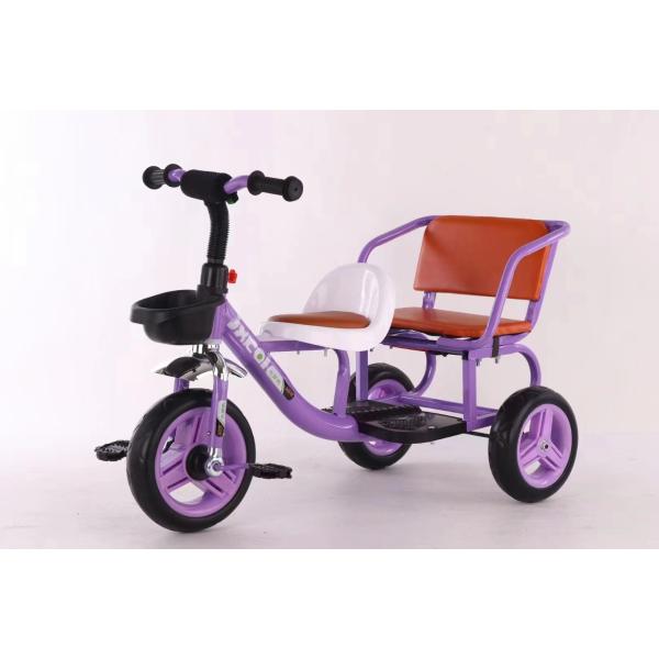 Double Seat Trike Twins Tricycle For Baby Children With Front Pedal