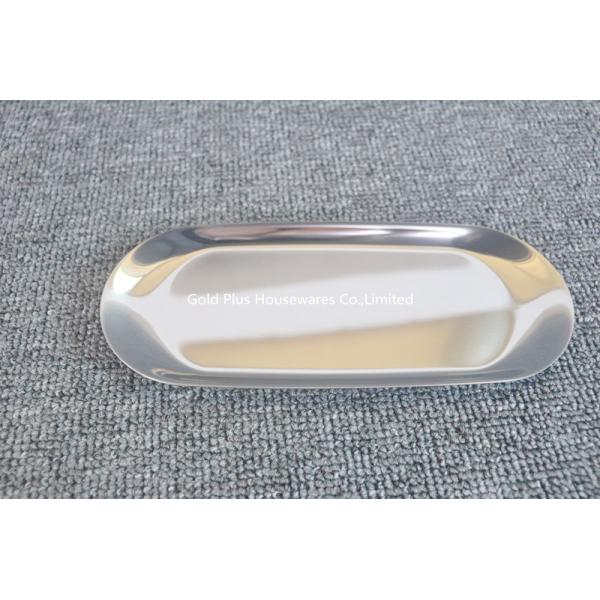 Tableware 24cm dia towel tray serving tray for spoon nordic style silver stainless steel dessert dining pate