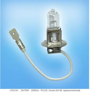 China Osram 64156 24V 70W PK22S base Dental light bulbs LT03101 with iron pan and leading wire wholesale
