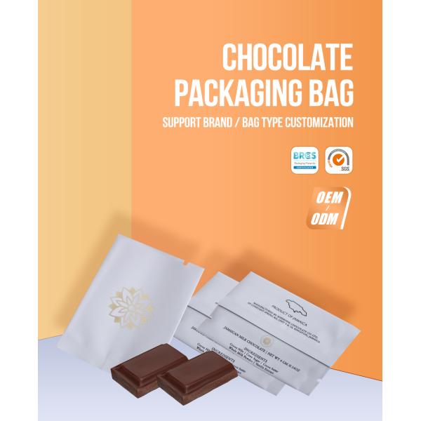 Custom Printed Logo Snack Paper Bag Chocolate Roll Film Food Packaging Bag Chocolate Packing Bag