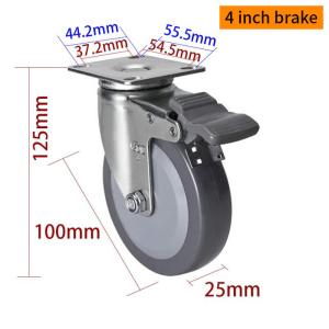 Buy cheap Commercial / Industrial Light Duty Casters 4 Inch Swivel Wheels from wholesalers