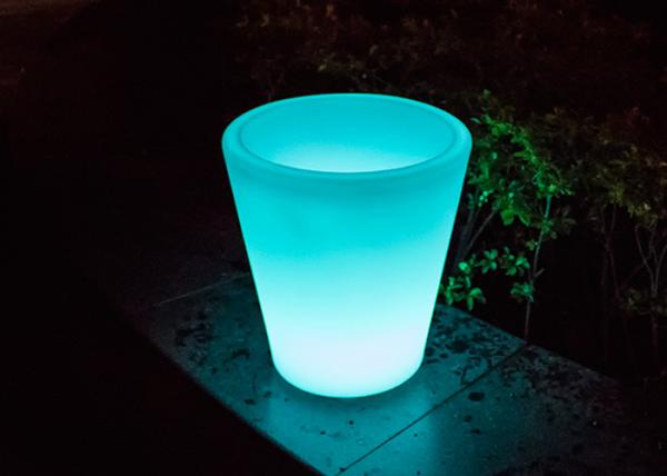 Quality Colorful LED Flower Pots With Tough Lightweight PET Plastic Material for sale