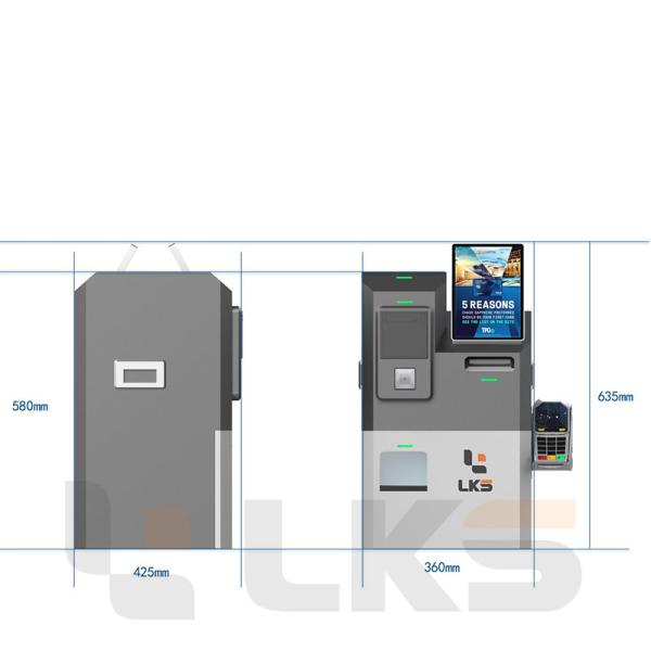 Automatic Cash Coin Credit Card POS Terminal Payment Handling Self Check Out Machine