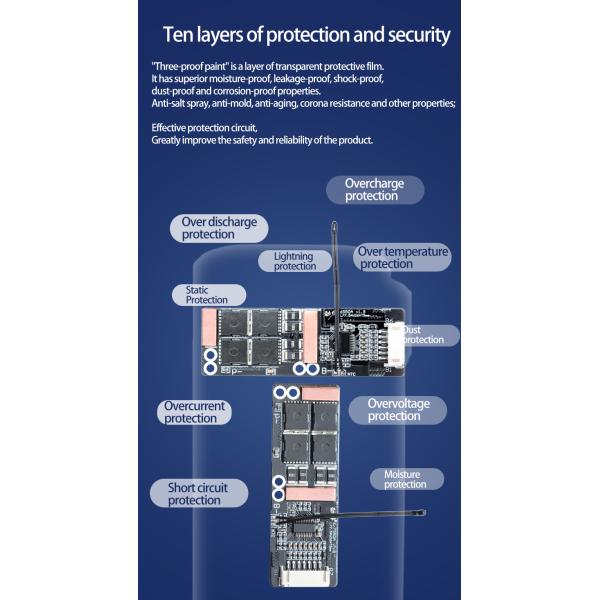 Enerkey 24V 30V 6S 7S 50A Lithium Battery Bms System Li Ion Battery BMS Board