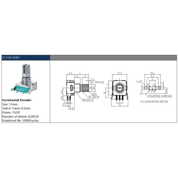China Factory Wholesale Incremental Mechanical Encoder Switch with Plastic Shaft Coupling Video-Type Encoder