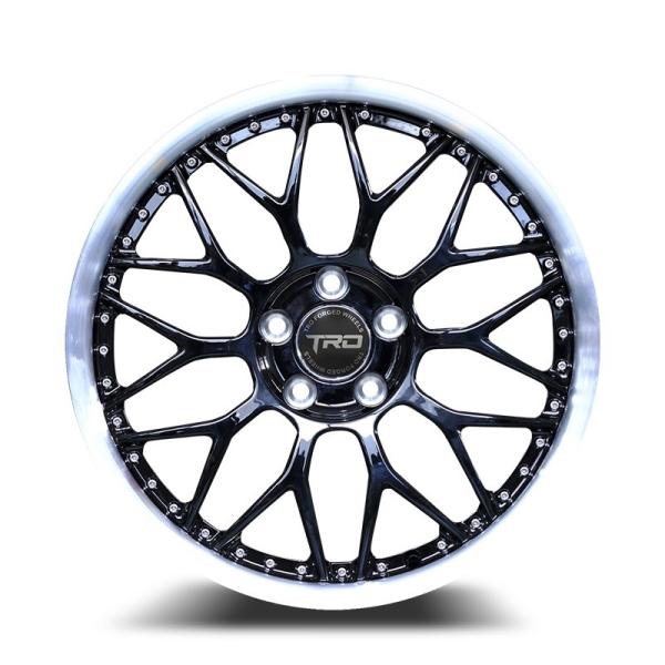 Lightweight T6061 custom forged alloy wheel rim with hollow spokes