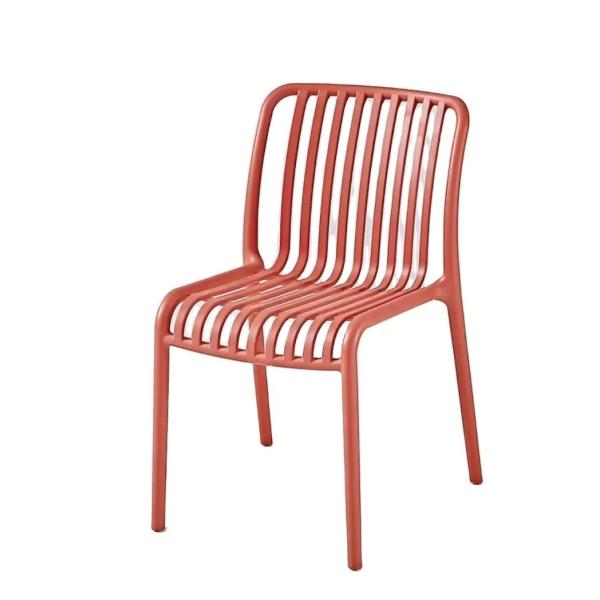 Quality Outside Wrought Iron Dining Chairs Red Stackable Plastic Dining Chairs for sale