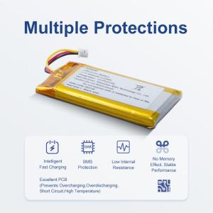 155mAh 300mAh Li Polymer Battery Pack 3.7V 560mAh 600mAh 502648P