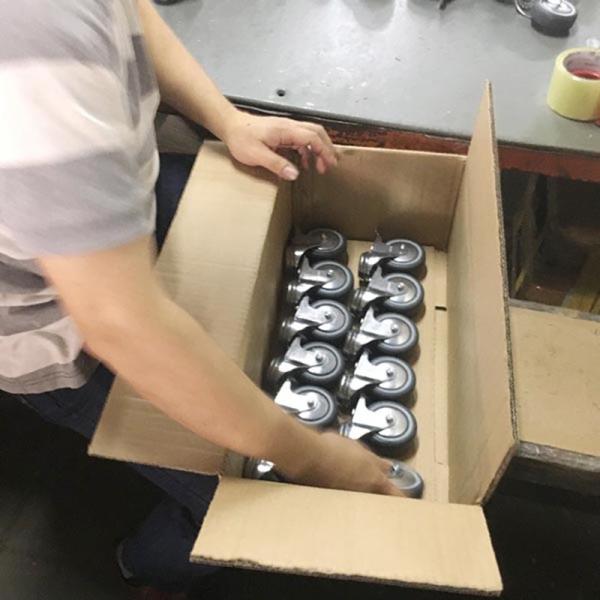 4 Inch Thermo Plastic Rubber TPR Wheel Medium Duty Top Plate Fixed Caster