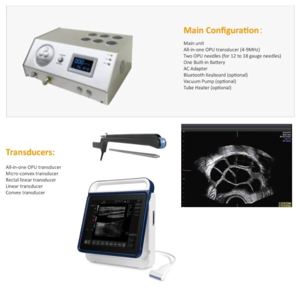 Portable Vet Ultrasound Machine Veterinary Ultrasound Ovum Pick-Up Egg Collection Ultrasound Scanner