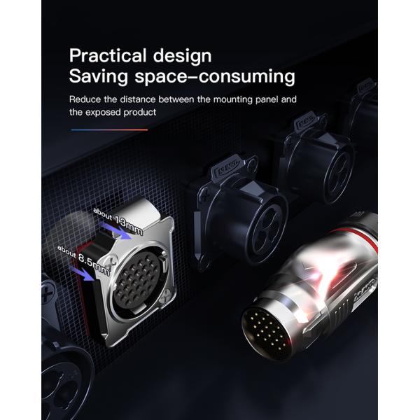 Cnlinko Connector BD24 Industrial Waterproof Metal Female Male IP68 10 Pin Plug Socket Cable Connector