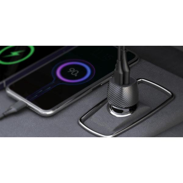 Qc 3.0 Car Pd Fast Charger Type-C Universal Mini Usb C Dual 2 Port Cell Phone