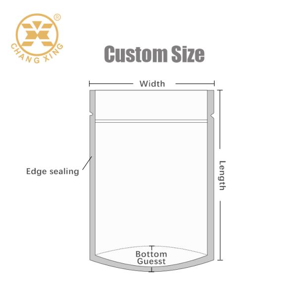 PET NY Visual Window Plastic Bags With Zipper Nuts Almond Dry Fruit Packaging Bags