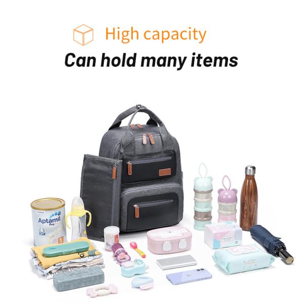 20L-35L Soft Handle Multifunctional Diaper Bag Backpack 31*17*40cm