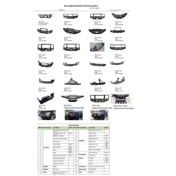 Steel Bull Bar for FJ Cruiser Front Bumper Landcruiser LC200 Front Bumper 4x4 Offroad Bull Bars