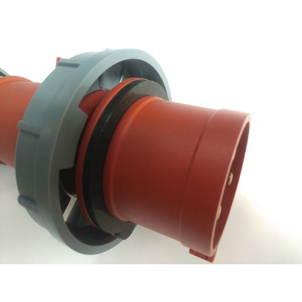 4P 32A IP67 Weatherproof Red 3rd Generation Industrial Plug Screwless China Manufacturer part no. 294