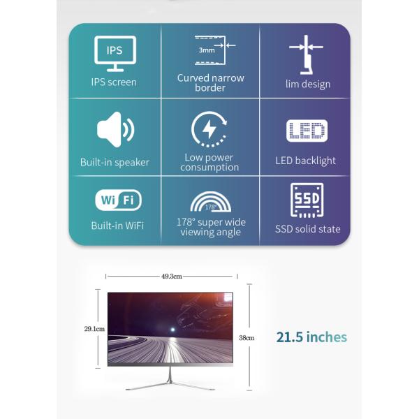 21.5 Inch I5 460 Wireless Desktop Computer Mainboard HM55