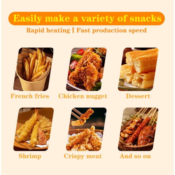 220V Double-tank Gas Deep Fryer Machine for Fast Food Restaurant Stainless Steel Chicken Fryer