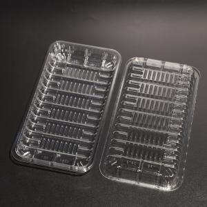Takeaway Plastic Food Tray Rectangular Biodegradable Disposable Tray Customized