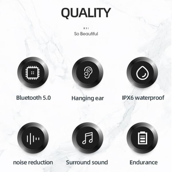 350mAh Waterproof Wireless Bluetooth Earphone