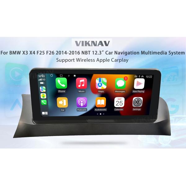 Viknav 12.3 inch Car Radio For BMW X3 X4 F25 F26 2014 15 16 NBT System Wireless Multimedia Player GPS Navigation Android