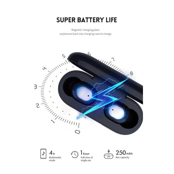 Hot selling cheapest custom bluetooths headset in-ear mini earphones with good sound TWS with charging case