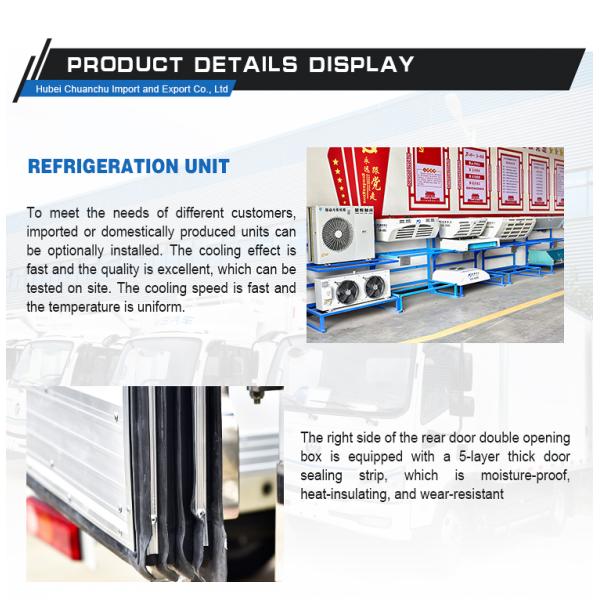 4x2 Refrigerated Cooling Refrigerator Van with Maximum Torque Nm 500-1000Nm and Dimensions L x W x H mm 5995*2450*23265