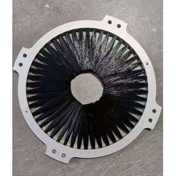 Antistatic Aluminum Two Half Round Brush For Industrial Equipment Accessories