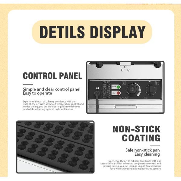 2024 Year Voltage 220v 20 Pcs Cast Iron Mini Bear Shaped Taiyaki Waffle Maker Machine