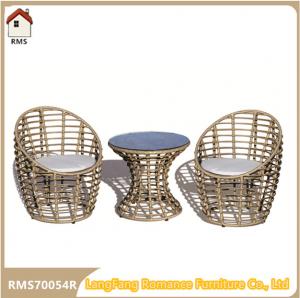China popular rattan indoor furniture nest semicircle rattan set RMS70054R wholesale