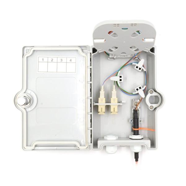 IP55 Protection Fiber Optic Termination Box FTTx 4 Fiber PC ABS Material Dust Proof