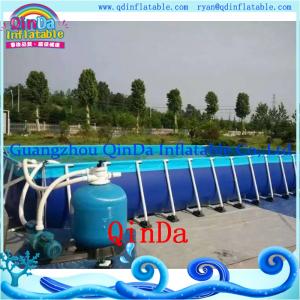 China PVC tarpaulin metal frame pool,removable metal frame swimming pool wholesale