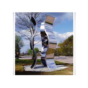 China Novel Design Outdoor Metal Sculpture , Metal Garden Statues Mirror Polished Surface on sale