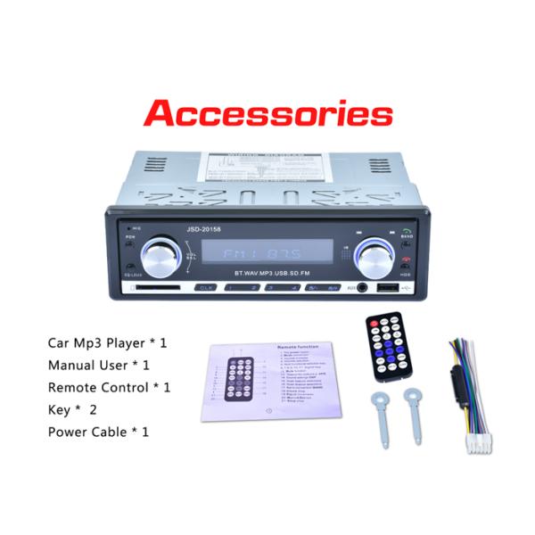 2 Knob Car Audio Bt Bluetooth Car Radio Electronic Tuning FM With Clock Function