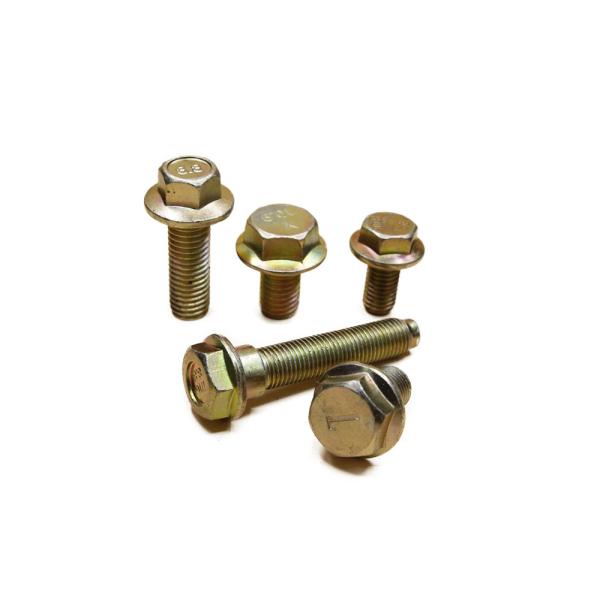 Carbon steel Zinc Yellow Plated Metric Din 6921 DIN 6923 Serrated Hex Flange Bolt and Nuts