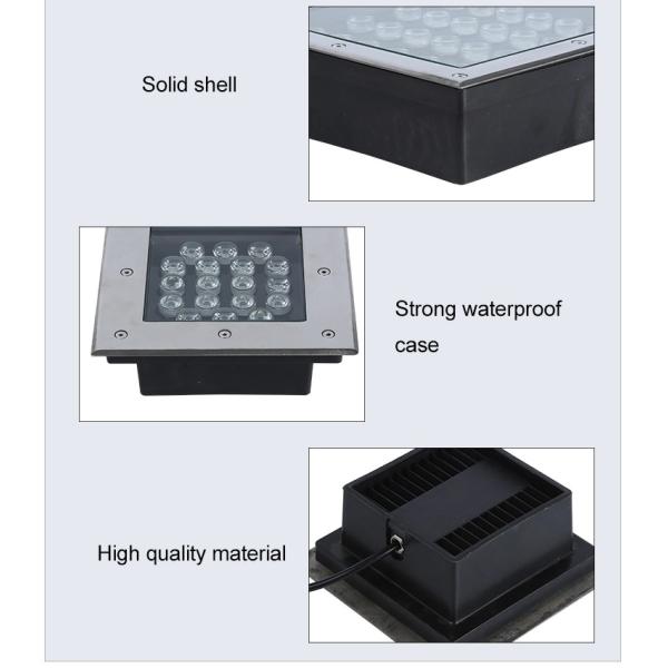 Ip68 24V Underwater LED Lights Stainless Steel Tempered Glass Material