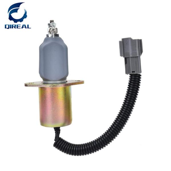 12V Fuel Flameout Stop Solenoid 129953-77811 Yanmar 4NTE94 Engine Hyundai Excavator Spare Parts