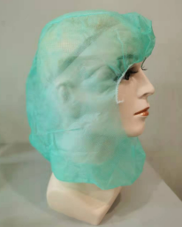 Green Protective Disposable Balaclava Hood For Hospital Workshop