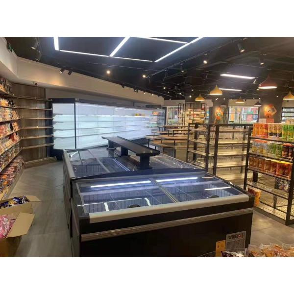 Supermarket commercial combined island freezer showcase
