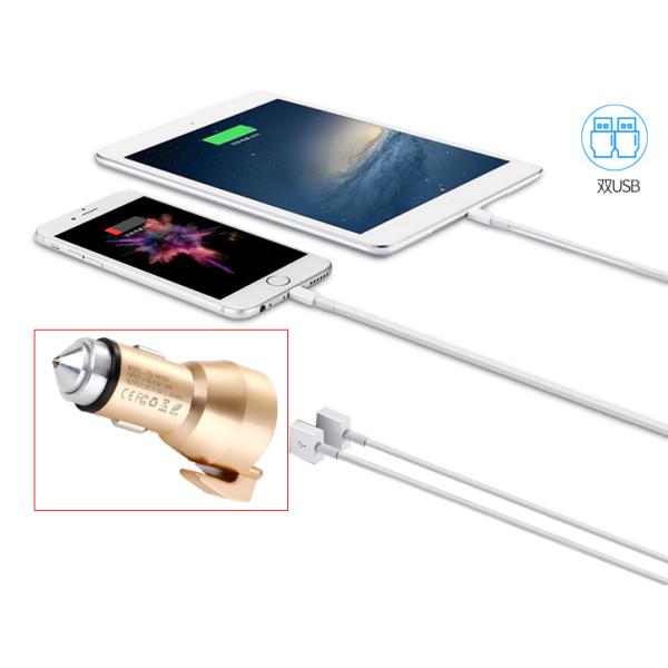 Durable Alloy 3 In 1 Quick Cell Phone Car Charger / Multiple Car Charger Adapter