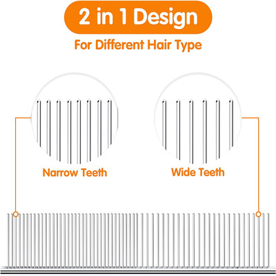 Stainless Steel Pet Grooming Tool Poodle Finishing Butter Comb For Cat Dog Pet