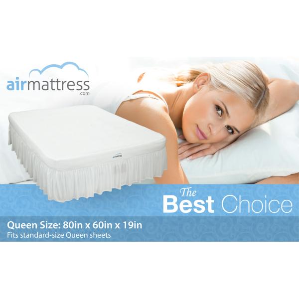 the queen size best choice air mattress with built in pump fits regular bed sheets
