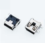 SS Shell B Type 5 Pin 30V DC Micro USB Socket Connector